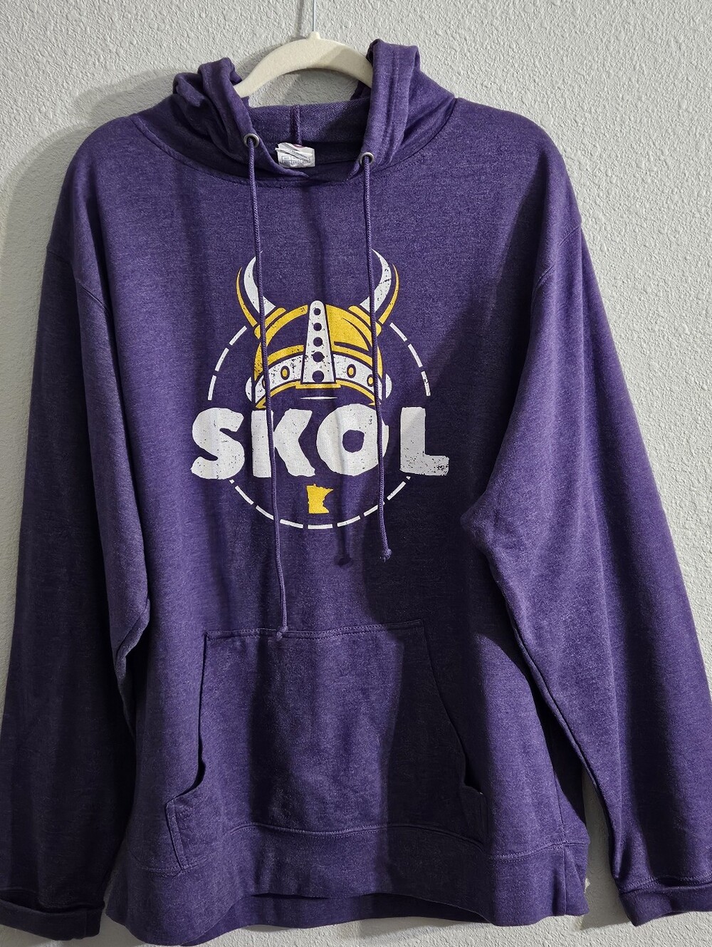 MN Vikings SKOL Hoodie, 2X, Purple